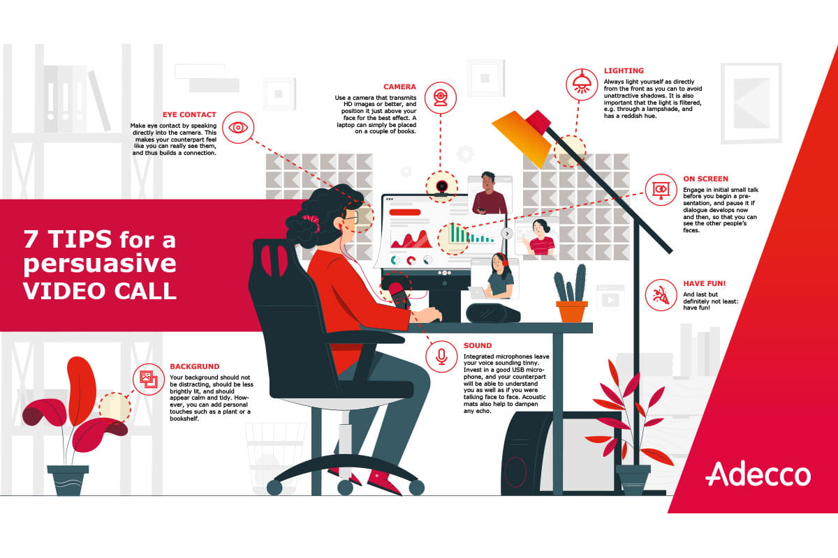 Adecco Infographics - Video Call tips